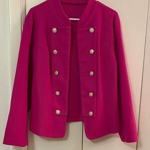 SHEIN Fuchsia open front Blazer